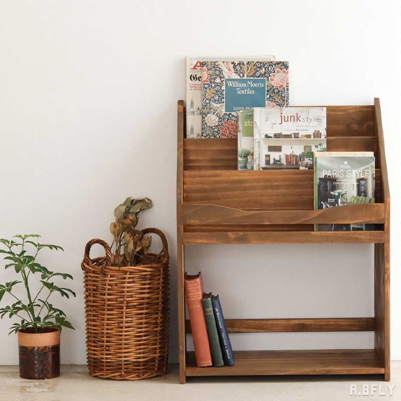 楽天市場】【最大6,000円クーポン配布中】木製 マガジンラック