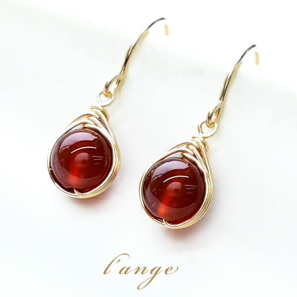 楽天市場】赤メノウ レッドアゲート 赤瑪瑙 K14 ゴールドフィルド