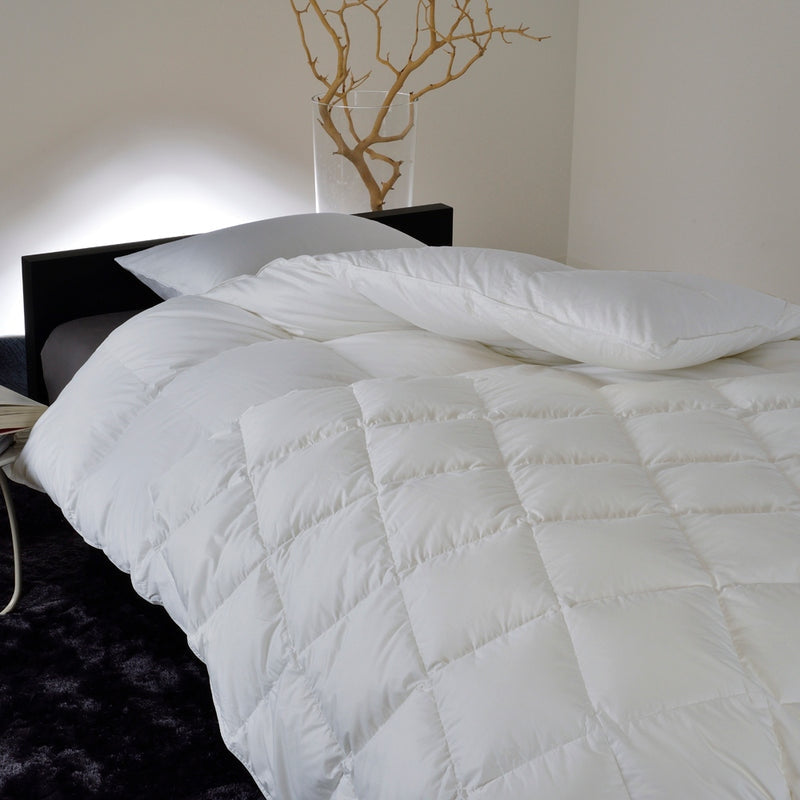 昭和西川 100年羽毛］羽毛合掛けふとん 日本製ハンガリー産ホワイト