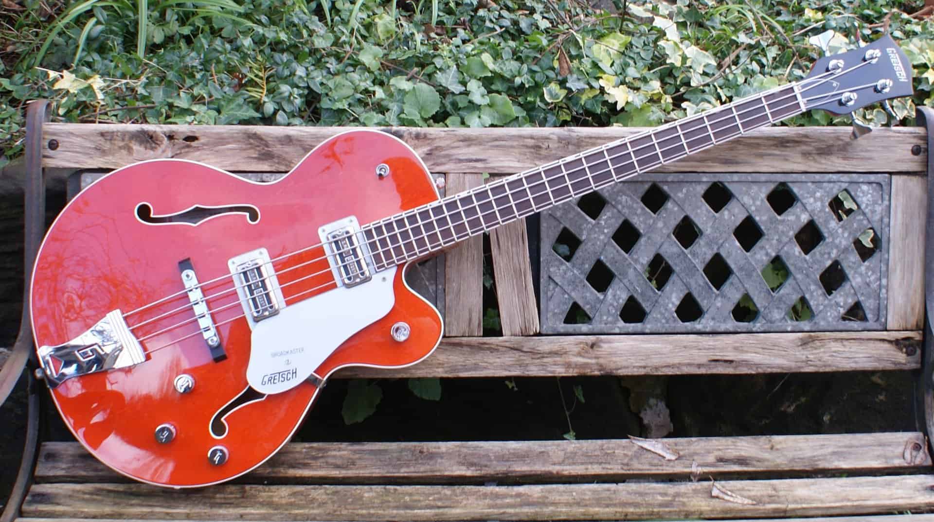 2005 Gretsch Broadkaster Bass G6119B0 Orange Made in Japan