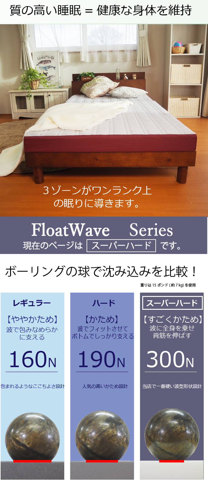 AK-331 SD] Float Wave スーパーハード セミダブル