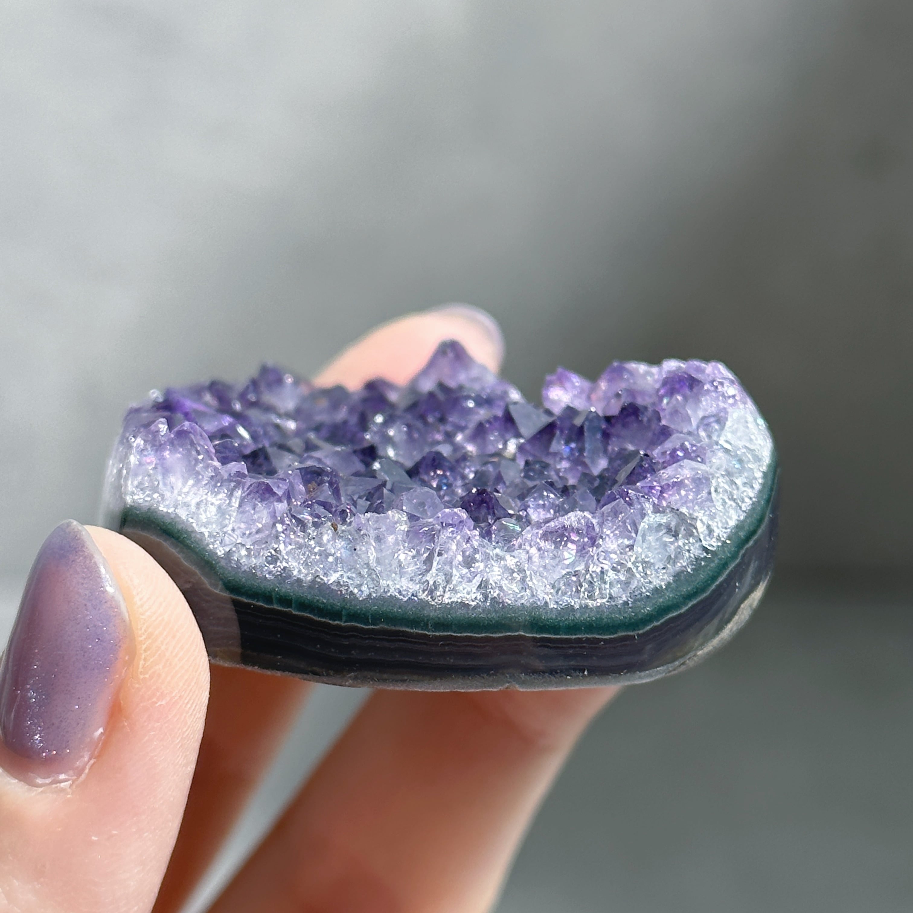 台座付き♡アメジスト ハート型31◇Amethyst◇天然石・鉱石