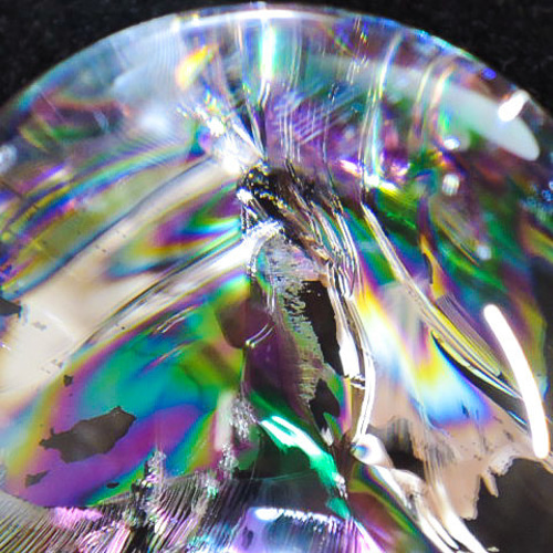 ☆ヒマラヤ産 極上!☆虹の水晶玉46mm/140g+台座付☆レインボー