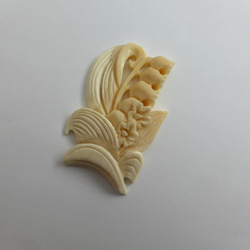 本象牙 アイボリーカービング、ナンタケットバスケット用オーナメント