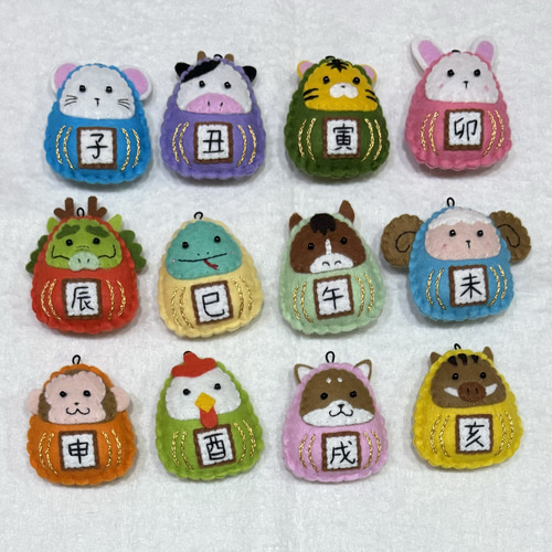 干支だるま（1個） ハンドメイド フェルト その他雑貨 daruma__2929
