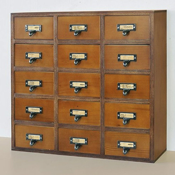 アンティーク ミニチェスト15引き出し ダークブラウン BREA-989 その他