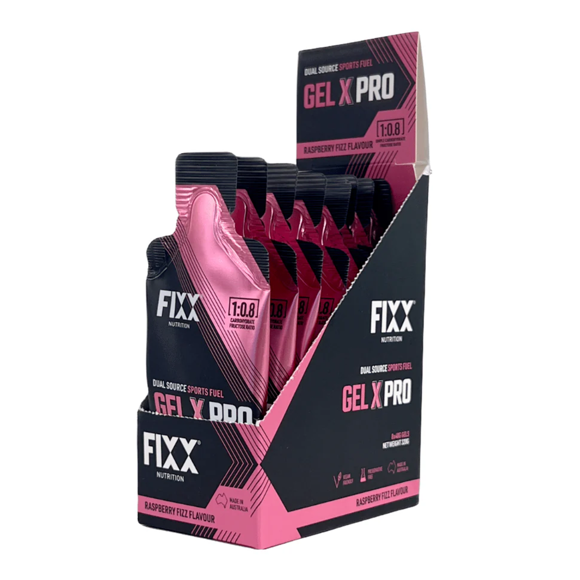 Fixx Nutrition Gel X Pro | Dual Carb Energy Gel for Endurance