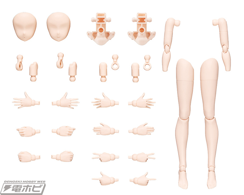 可動美少女キット「30MS」シリーズに組み込むオプションボディパーツの