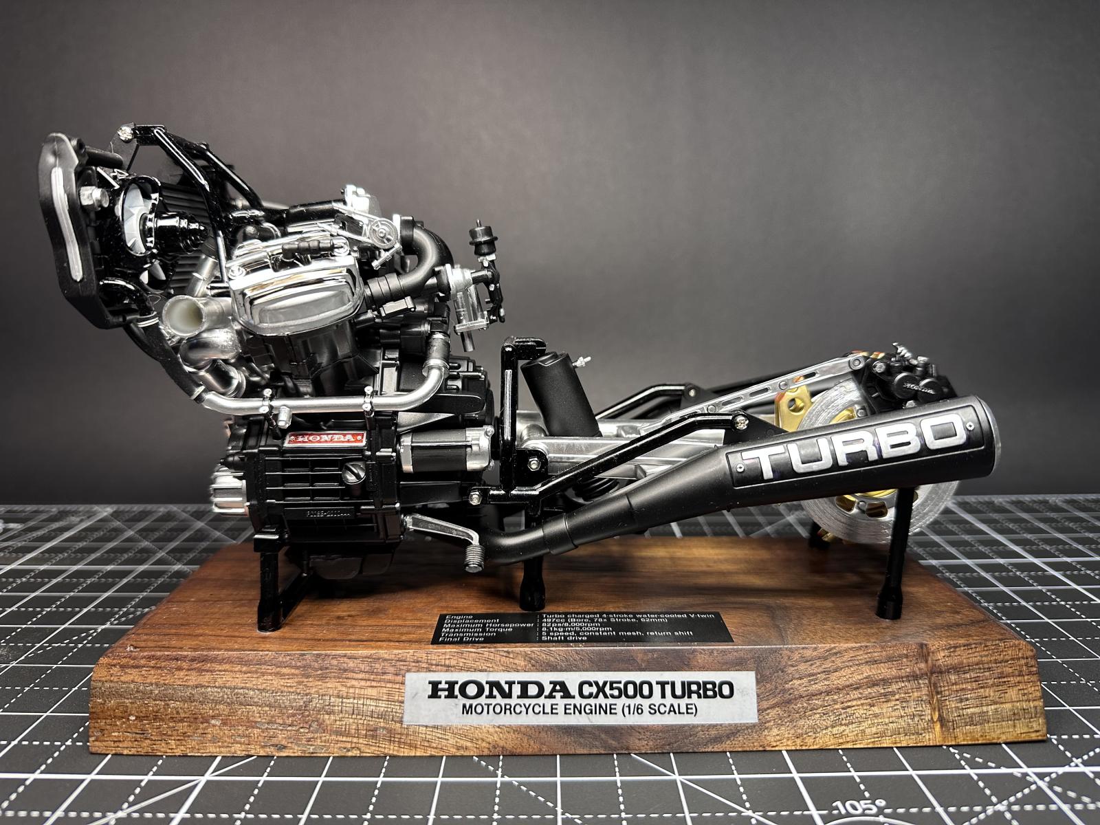 Tamiya Honda Turbo CX500 Engine 1/6th - CX500 Turbo Honda CX500
