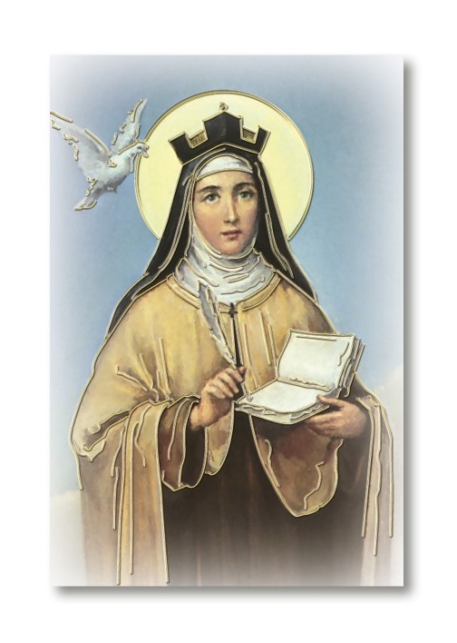 FRATELLI BONELLA イタリア 紙のご絵 200-151 箔押裏白 アビラの聖テレサ