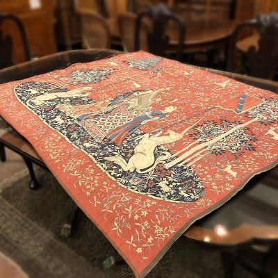 貴婦人と一角獣 ゴブラン織りのタペストリー-アンティークマーケット吹上