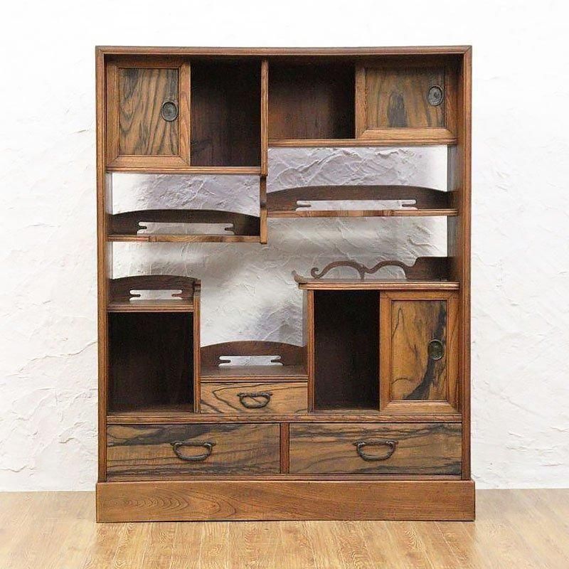 アンティーク和風キャビネット 大正昭和の希少品