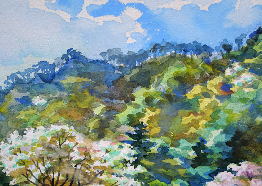 繁野三郎「円山公園（札幌市）」水彩画・10号 絵画買取・販売の小竹美術