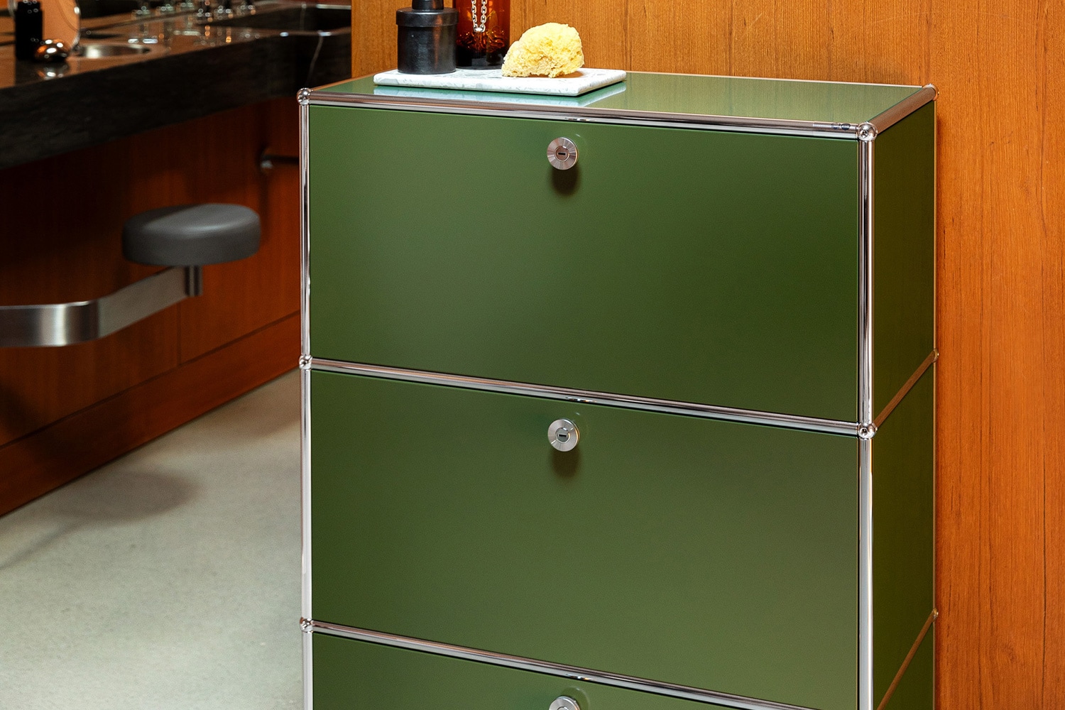 USMハラー キャビネット オリーブグリーンの通販 | 家具・インテリア