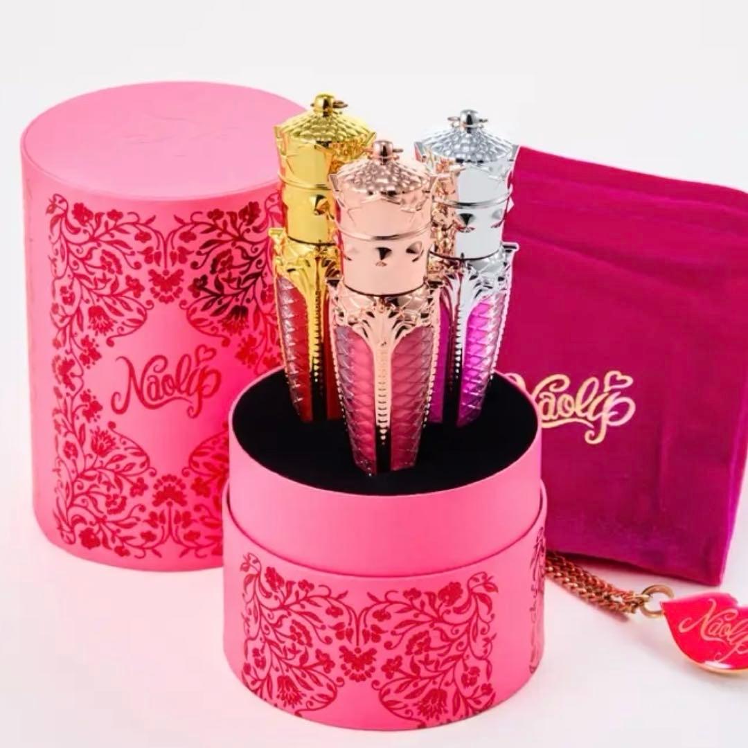 新品未開封 ナオリップ Naolip リップグロス3本セット バレンタイン