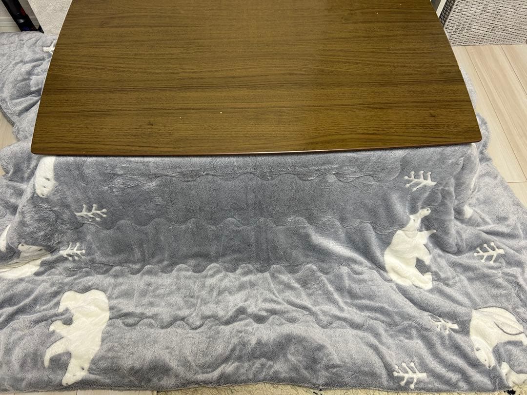 ニトリ　こたつローテーブルN 105 MBR しろくまデザイン こたつかけ布団 ニトリ - ニトリ こたつローテーブルN 105 MBR しろくまデザイン