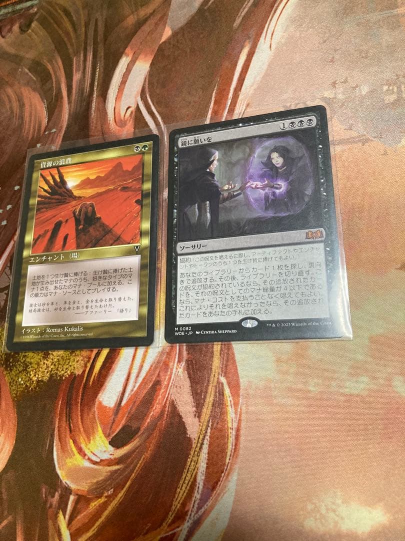 資源の浪費　鏡に願いを　日本語　各1枚　2枚 雑 内容妄想 もちろんパロディー ファンド名はかなり適当に考えました