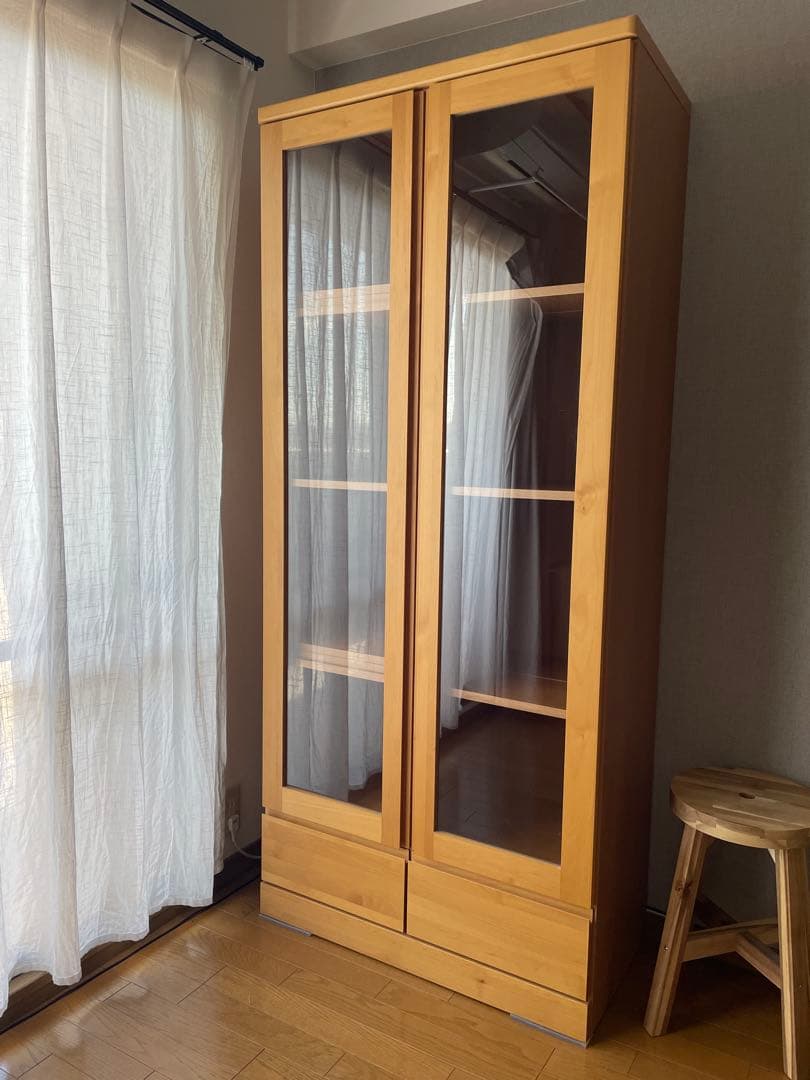 ベルメゾン　ナチュラルウッド　本棚　書棚　ブックシェルフ　キャビネット　飾り棚 ベルメゾン（BELLE MAISON） 本棚 棚 ブックシェルフ 本箱 ブック
