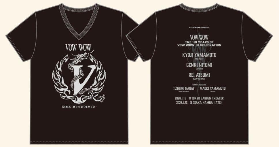 【新品未開封】VOW WOW 2026年 ライブ Tシャツ Lサイズ Vネック 新品未開封】VOW WOW 2026年 ライブ Tシャツ XLサイズ｜Yahoo!フリマ