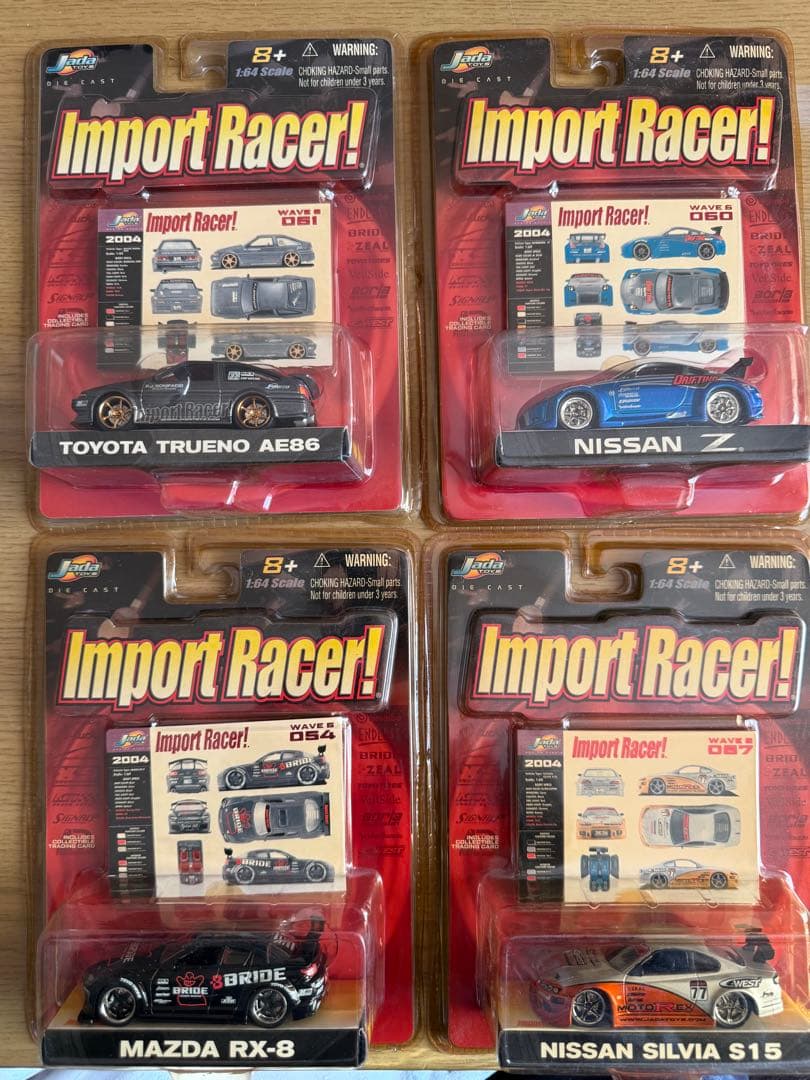 jadatoys インポートレーサー　AE86 RX-8 S15 Z 4台セット Jada Toys Import Racer Mazda RX-8 MOMO Edition (032) - RARE AND