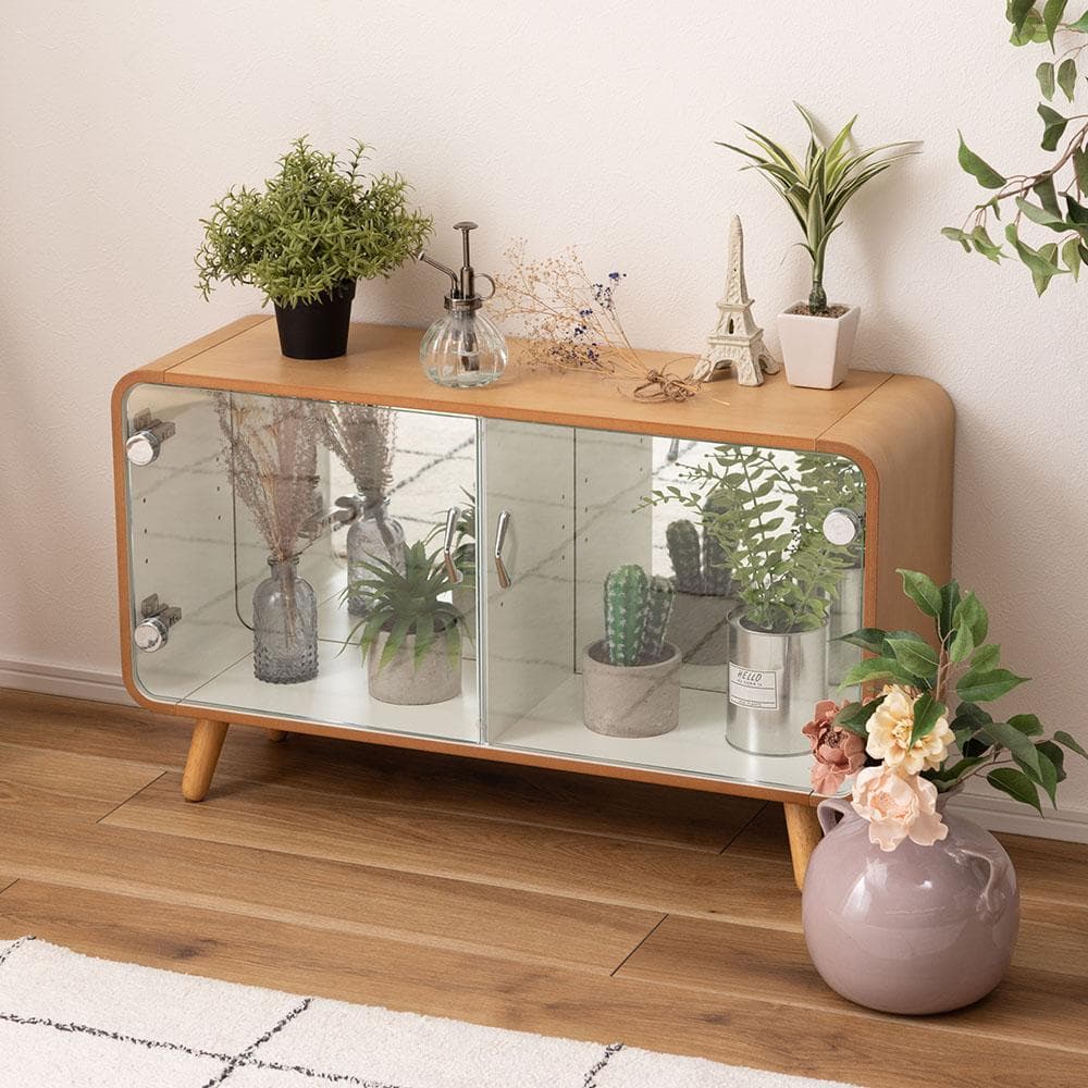 新品 送料込み コレクション シェルフ ロータイプ 棚 1台 幅79.5cm コレクションシェルフ | おしゃれなロータイプのガラスラック - 心