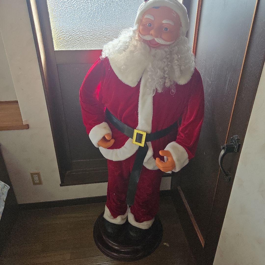 サンタクロース人形 約150cm スタンド付き Amazon | クリスマス サンタ 人形 置物 音楽人形 電気サンタクロース