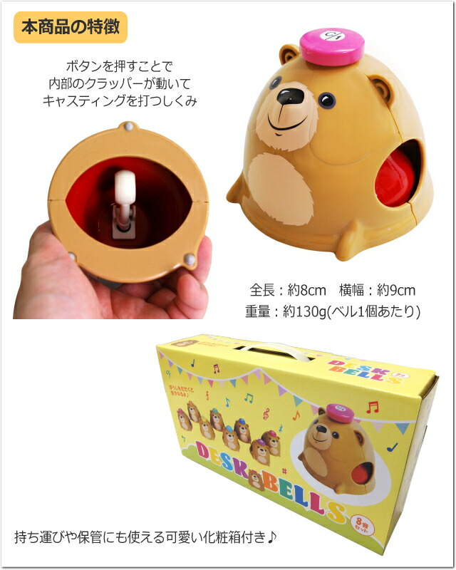 楽天市場】キョーリツ ミュージックベル デスクベル 8音セット タッチ