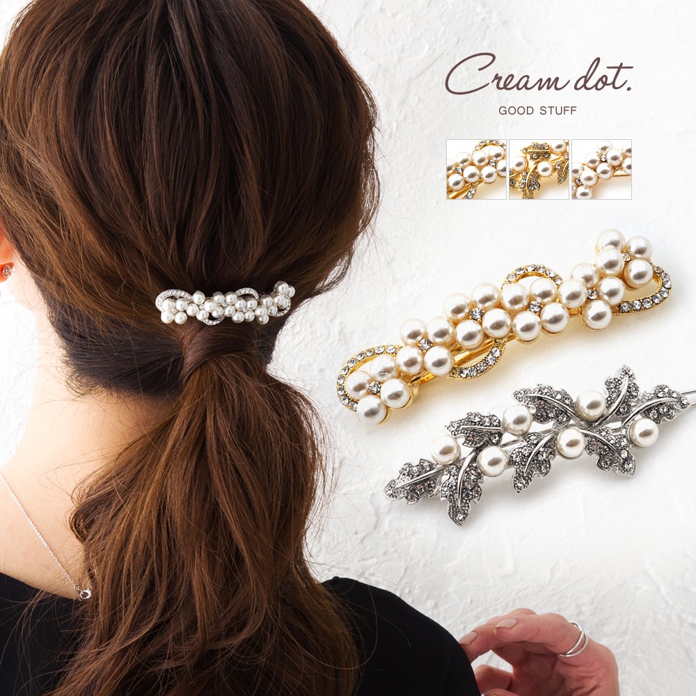 楽天市場】バレッタ ヘアクリップ ヘアアクセサリー 3タイプ 髪留め