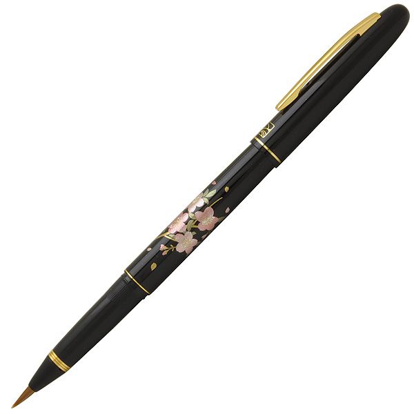 呉竹 KURETAKE 万年毛筆 蒔絵物語 万年毛筆 DU180-315 瑞鳥鳳凰 黒