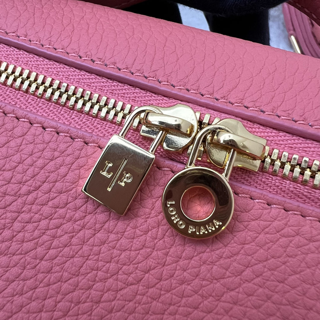 Loro Piana L19 Extra Pocket in Flamingo Pink Calf Leather and GHW