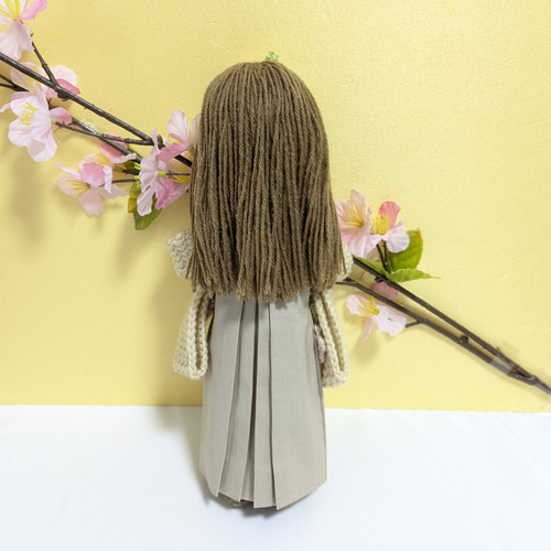 ✿〈受注制作〉卒業式の袴姿の女の子 着せ替えあみぐるみ あみぐるみ