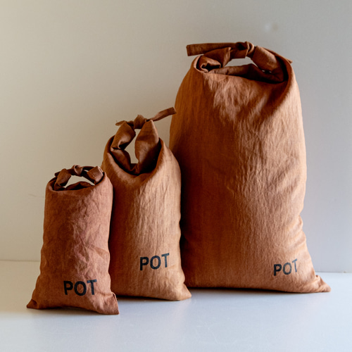 天然の防虫・消臭効果 柿渋染米袋（〜1kg） その他キッチン小物 POT