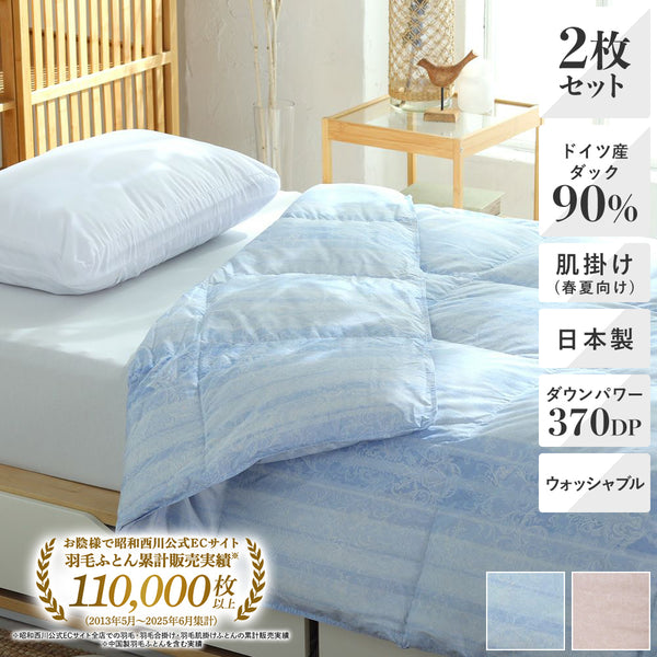 洗える羽毛肌掛けふとん・ダウンケット日本製ドイツダックダウン90
