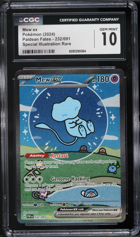 2024 Pokemon Scarlet & Violet Paldean Fates SIR Mew Ex #232 PSA 10
