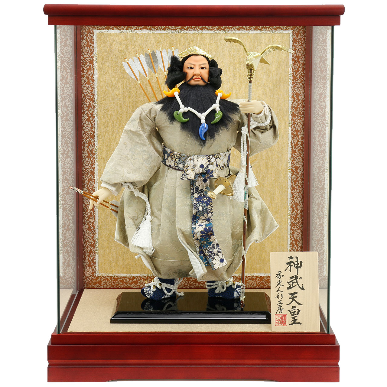 五月人形 お節句祝にピッタリ！力強いお顔の赤鍾馗人形飾り♪【P90302