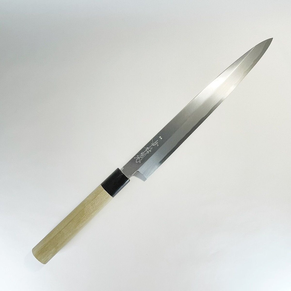 柳刃 白鋼 霞 水牛柄 9寸（270mm） | 刃物の老舗 本家かね惣 | 【公式