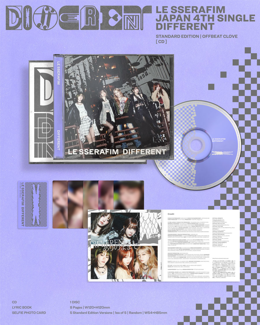 LE SSERAFIM 新曲 日本4thシングル 'DIFFERENT' 2025年6月24日(火