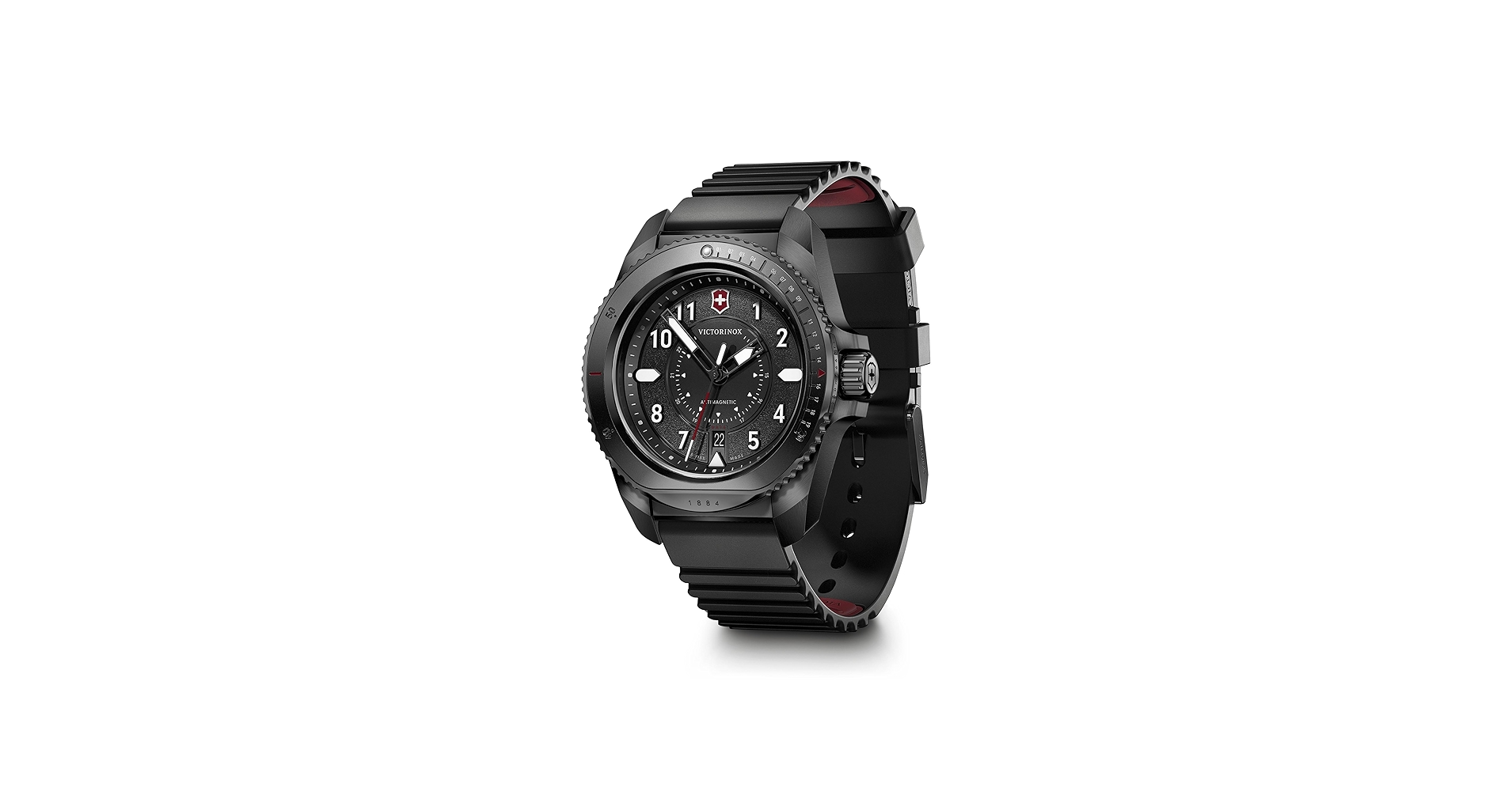 Amazon.com: Victorinox Journey 1884 Black Dial Black Rubber Strap