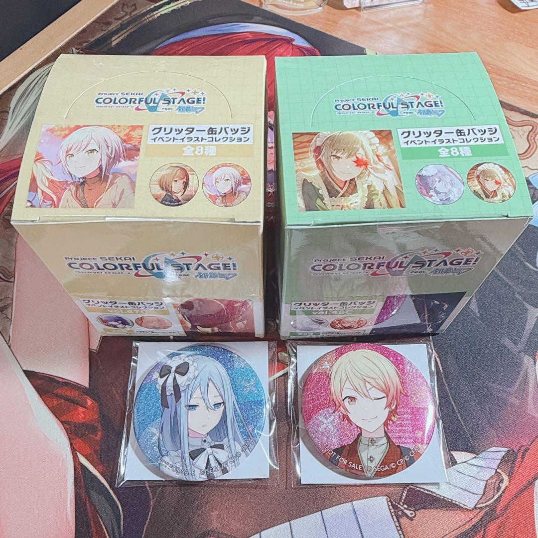 プロセカ グリ缶 47c 48c 1Box 特典付き グリッター缶バッジ イベントイラストコレクション vol.47 C