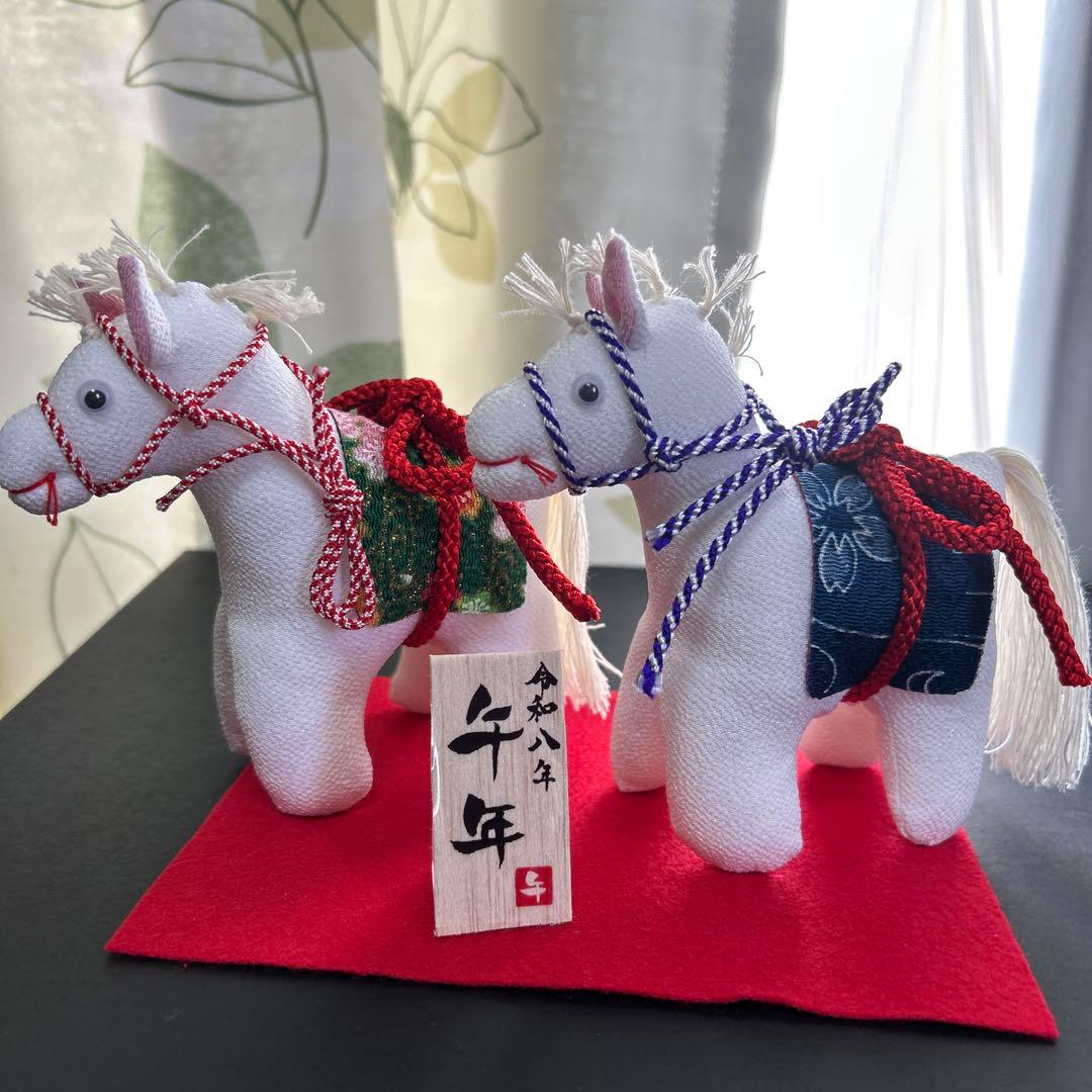やきもんさん専用 ハンドメイド　干支の置物　午年 Amazon | 干支 置物 午 うま 馬 陶器 開運招き午セット 縁起のよい八角