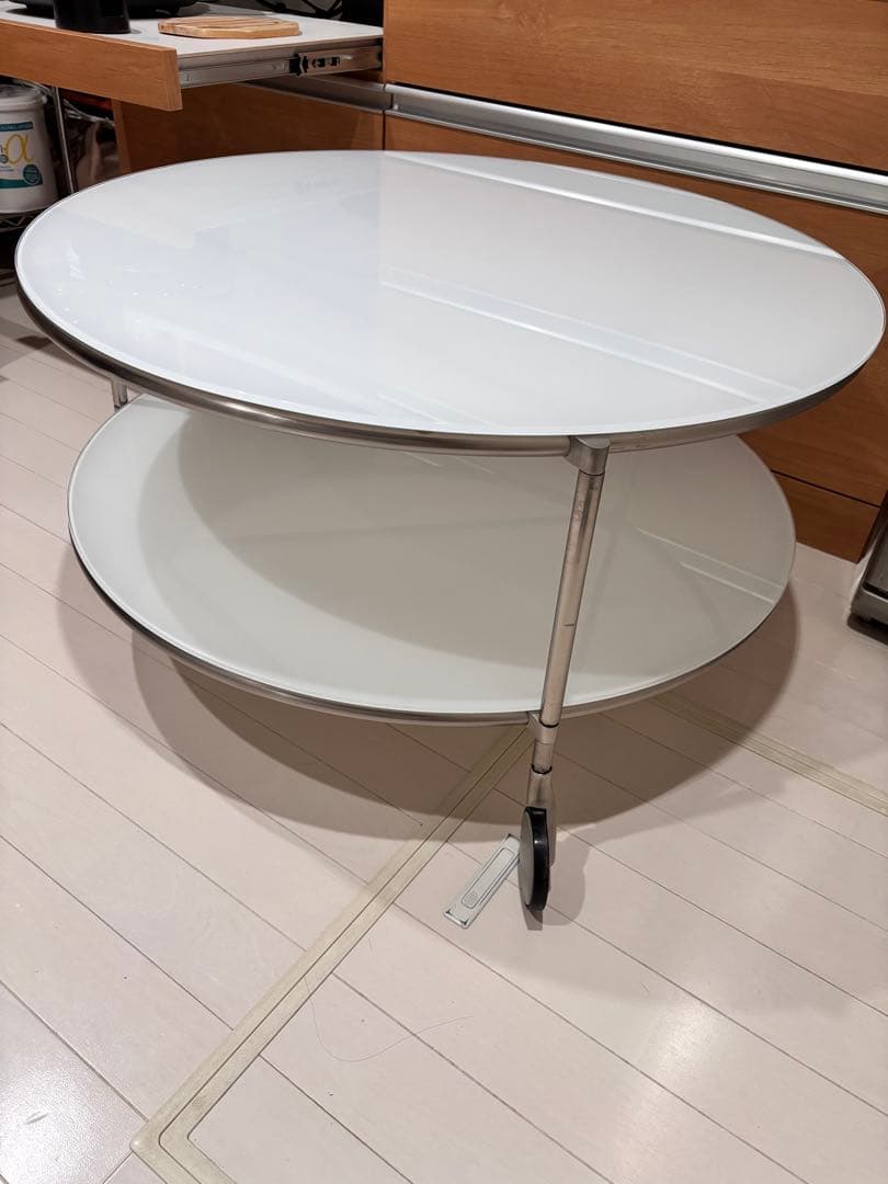 IKEA STRIND オールドイケア　ガラステーブル イケア STRIND ストリンド ガラステーブル 円形テーブル ローテーブル