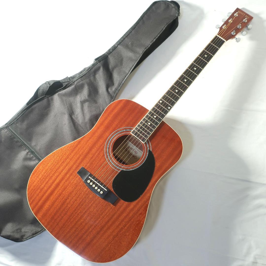 ほぼ未使用 HONEY BEE W-15MH アコースティックギター ケース付 美品 HONEY BEE W-15M N のアコースティックギター ハードケース付き