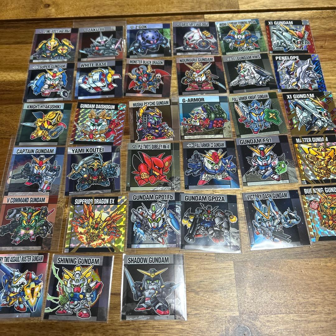 元祖SDガンダムスナックII 全33種シール　フルコンプリート 元祖SDガンダムスナックⅡ シール 全33種 フルコンプ パッケージ2種