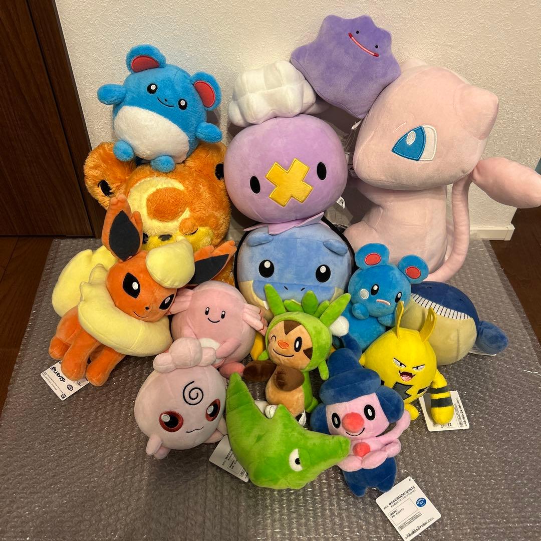 【新品未使用】Pokémon ぬいぐるみ ブースター メタモン ミュウまとめ売り ポケモン ポケットモンスター ぬいぐるみ ミュウ メタモン めちゃもふ
